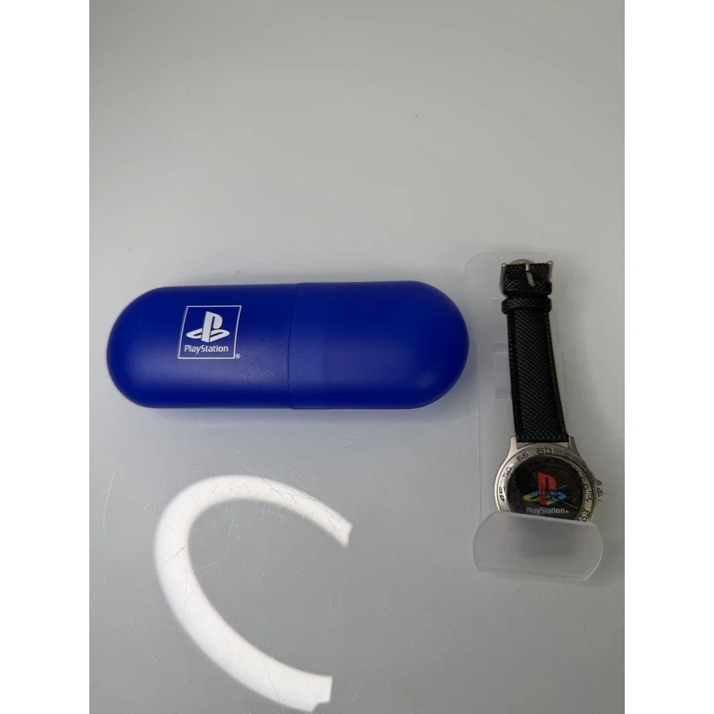 Vintage 90's Sony PlayStation Promotional Watch With Case Europa New Black Dial
